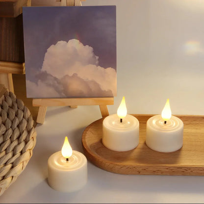 Flameless Flickering Candles for Home Decor and Relaxation Ambiance