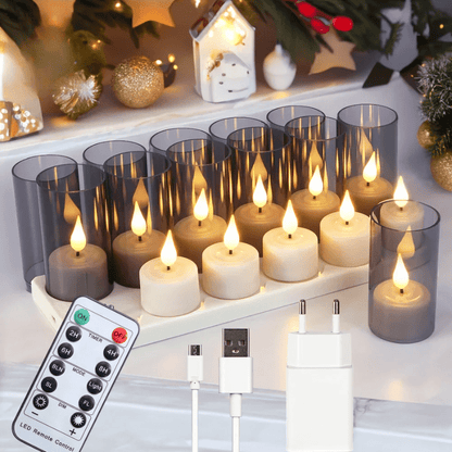 Flameless Flickering Candles for Home Decor and Relaxation Ambiance