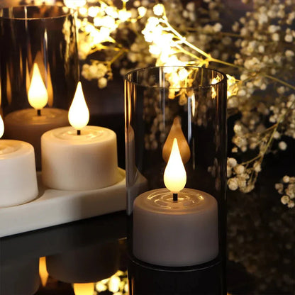 Flameless Flickering Candles for Home Decor and Relaxation Ambiance