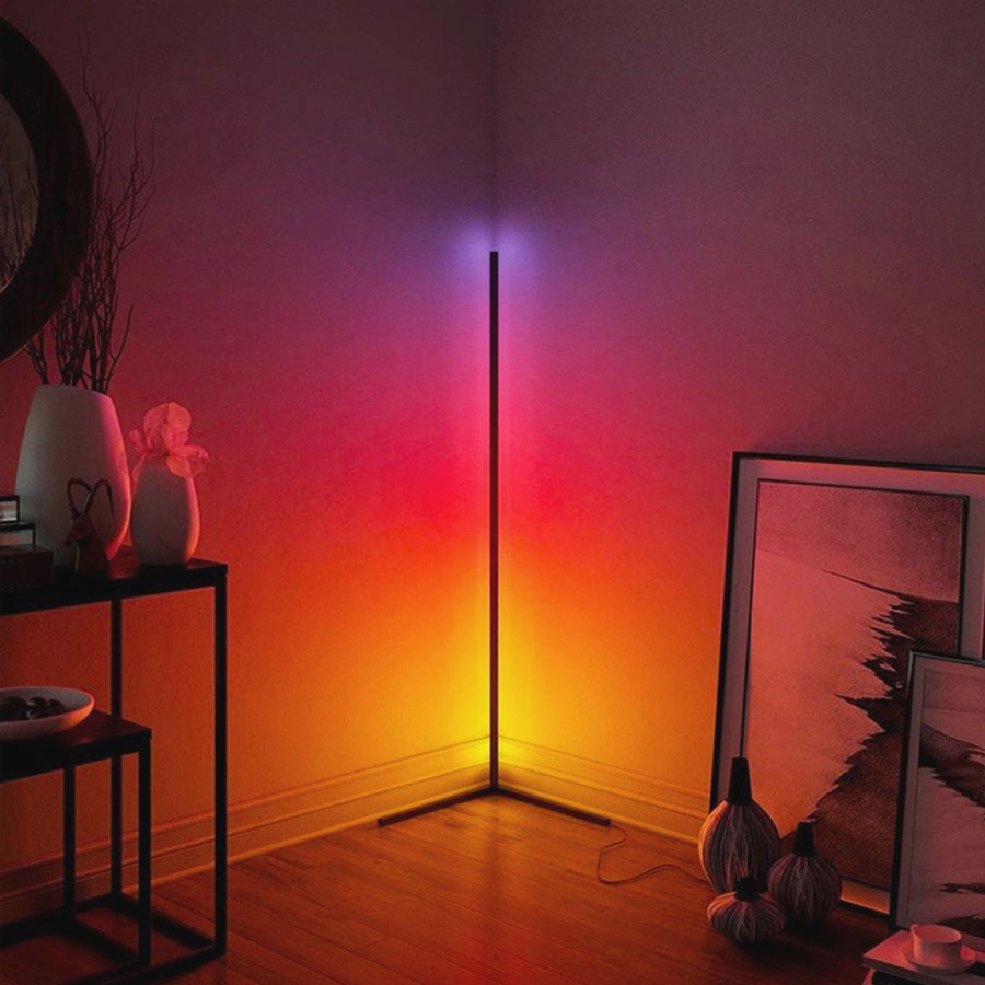 Sustainable LED Floor Lamp with Voice Control for Home and Office Use