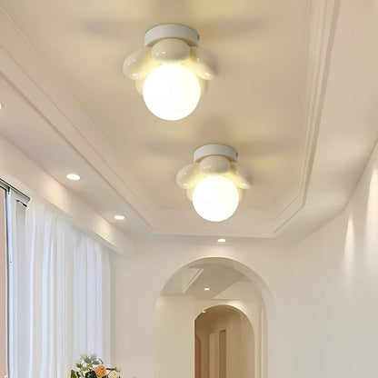 Scandinavian LED Ceiling Light with Floral Design for Home and Office