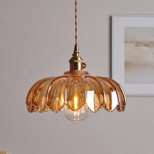 Luxurious Floral Glass Pendant Light for Home and Office Decor