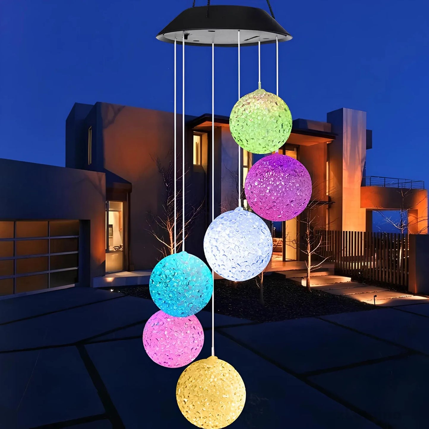 Solar Fairy Lights Wind Chime for Garden Decor and Outdoor Ambiance