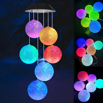 Solar Fairy Lights Wind Chime for Garden Decor and Outdoor Ambiance