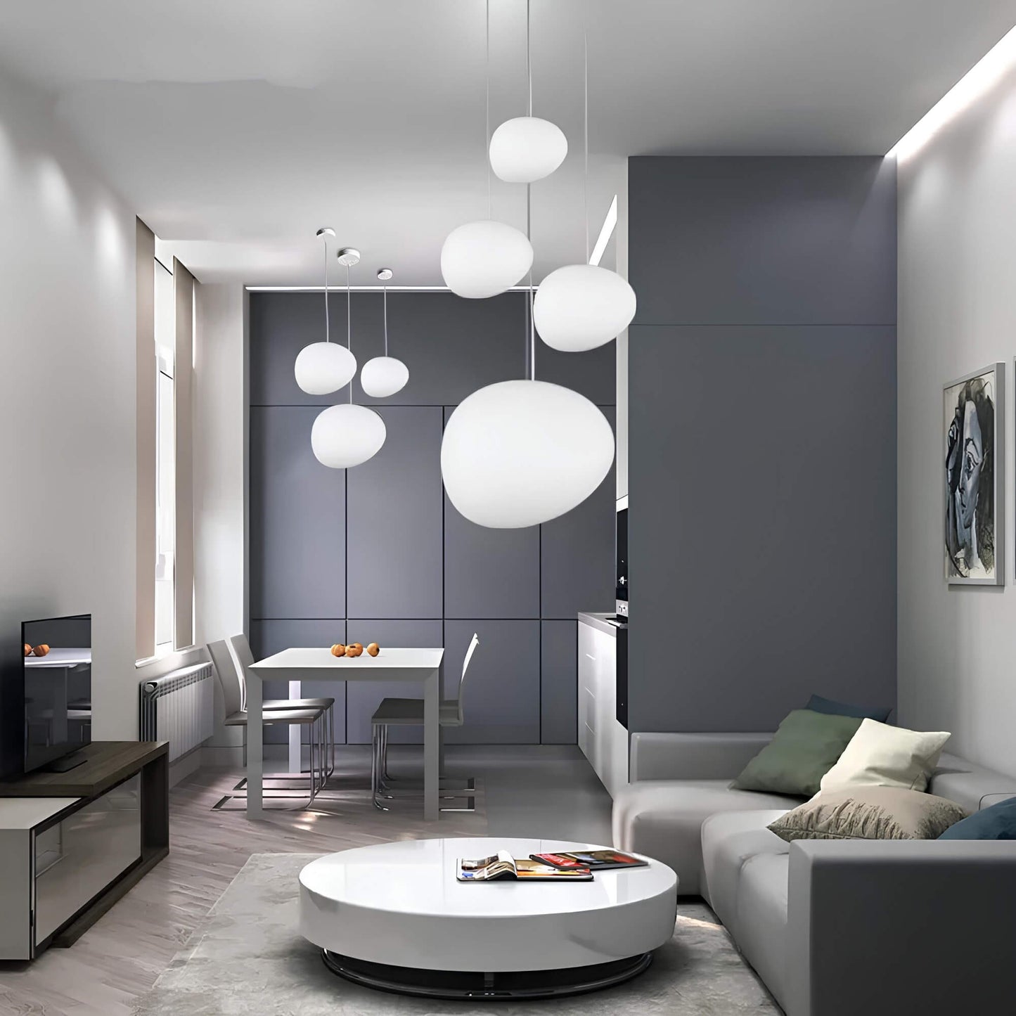 Modern Round Pendant Light for Home and Office - Stylish Ceiling Fixture