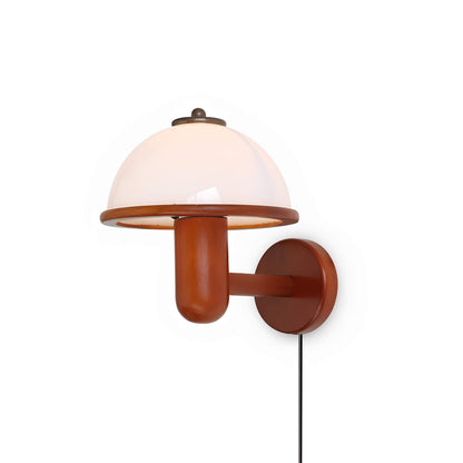 Rustic Wooden Mushroom Wall Light for Cozy Home Decor and Ambient Lighting