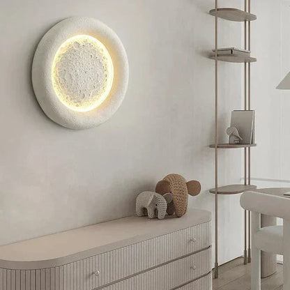 Elegant Round Resin Wall Lamp for Home Decor and Ambient Lighting