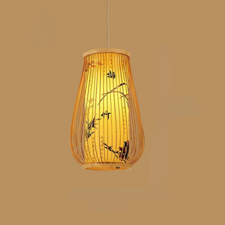 Bamboo Pendant Light for Tea Rooms | Elegant Home Lighting Fixture