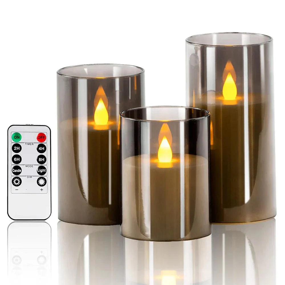 Flickering LED Candles Set for Home Decor - Realistic & Safe Lighting