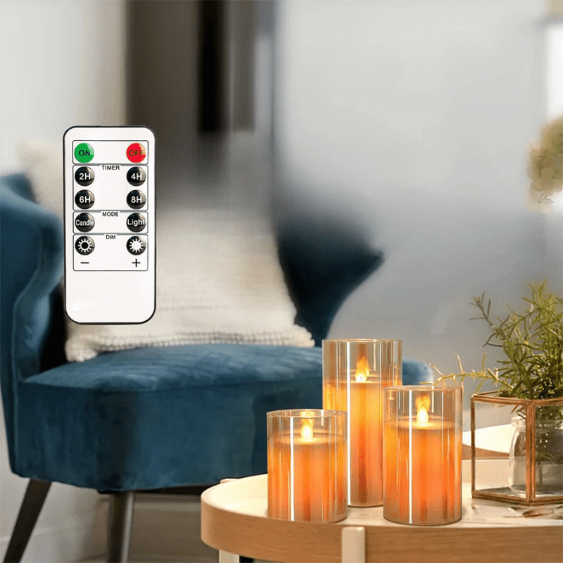 Flickering LED Candles Set for Home Decor - Realistic & Safe Lighting