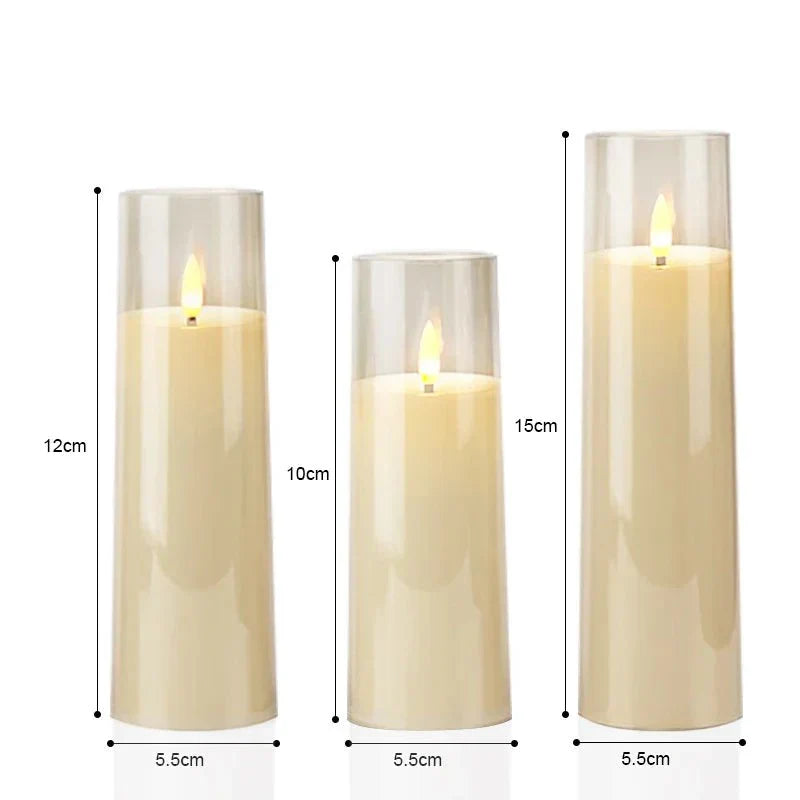 Flickering LED Candles Set for Home Decor - Realistic & Safe Lighting