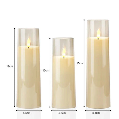 Flickering LED Candles Set for Home Decor - Realistic & Safe Lighting