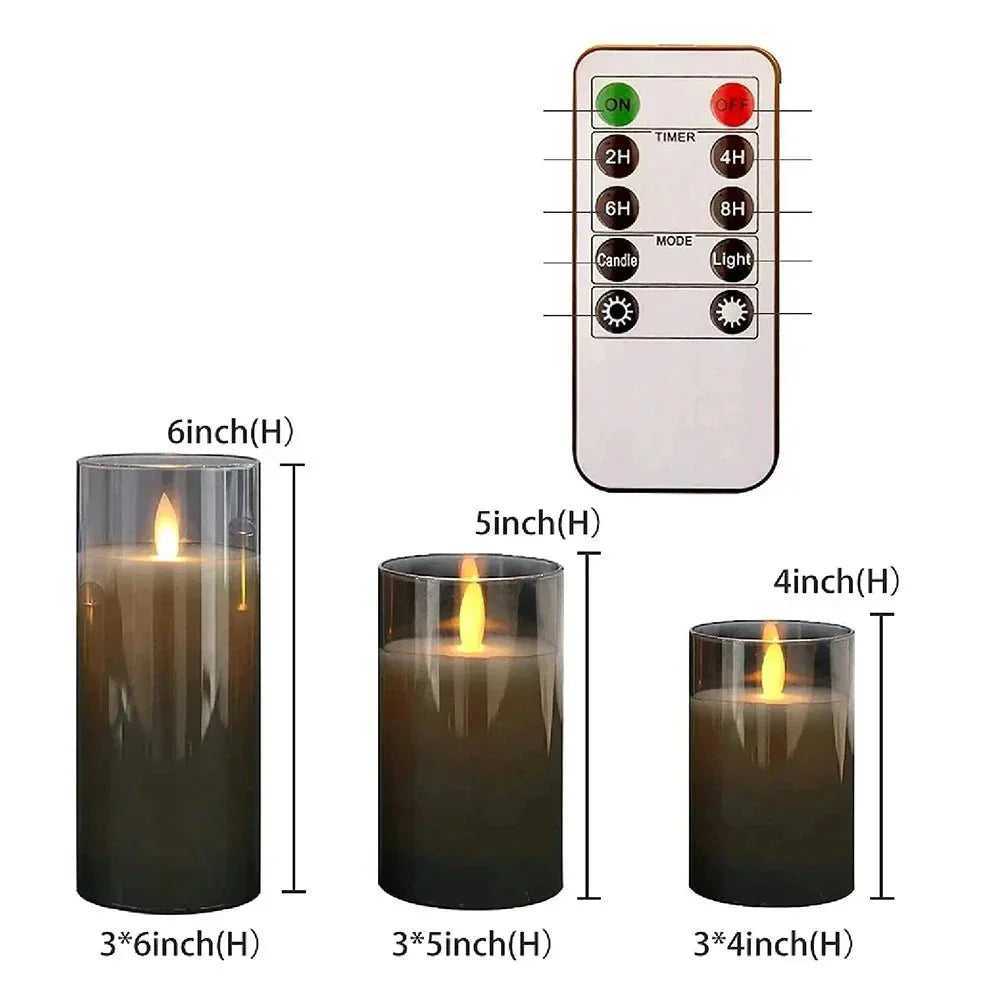 Flickering LED Candles Set for Home Decor - Realistic & Safe Lighting