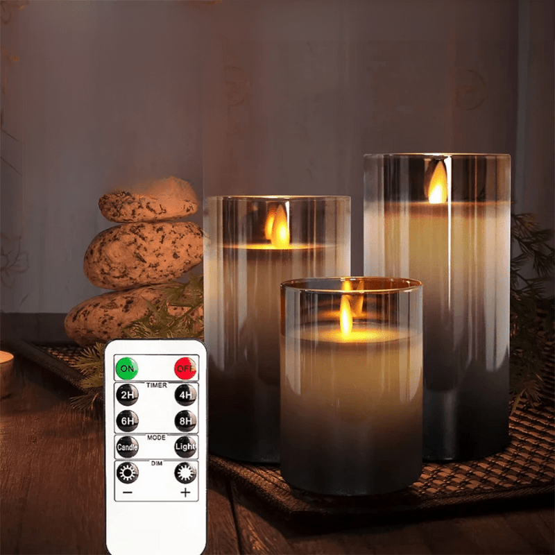 Flickering LED Candles Set for Home Decor - Realistic & Safe Lighting