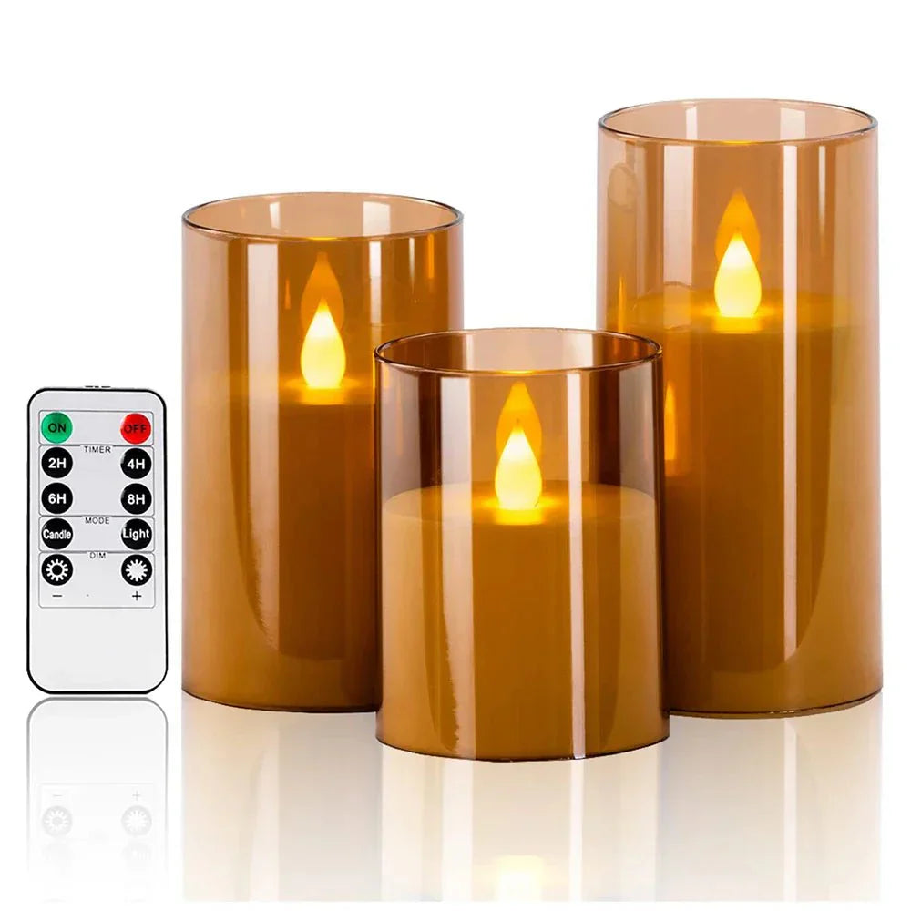 Flickering LED Candles Set for Home Decor - Realistic & Safe Lighting