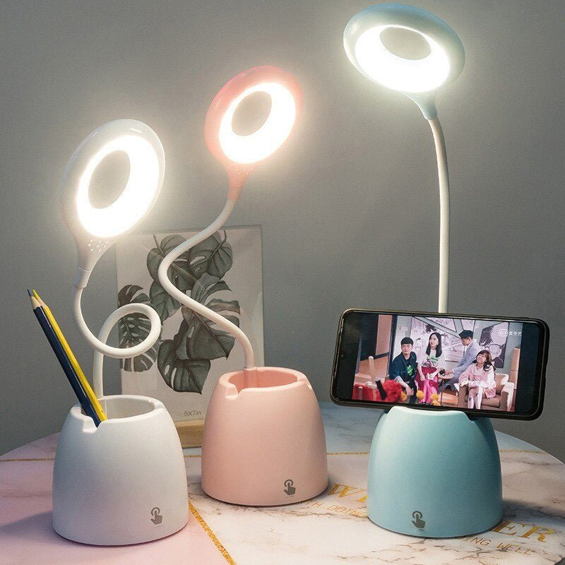 Children's Table Lamp with Phone Holder - Cute Design for Home & Study