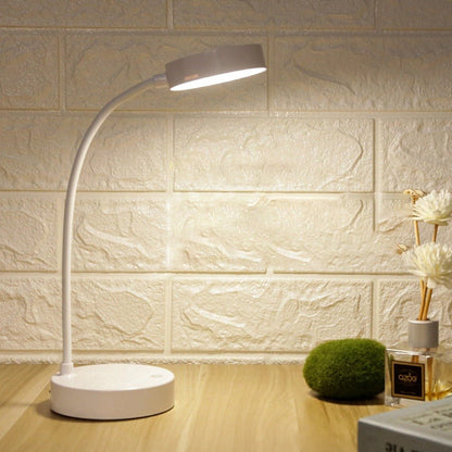 White Table Lamp for Reading - Modern Design Ideal for Home & Office