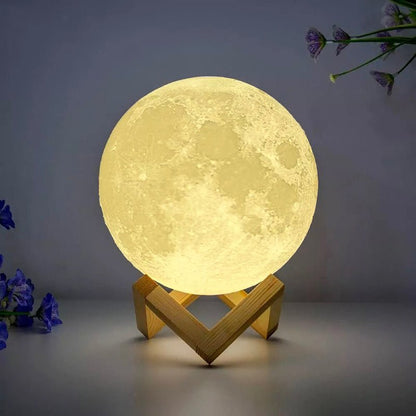 Moon Table Lamp for Home Decor - Stylish Night Light for Office Use