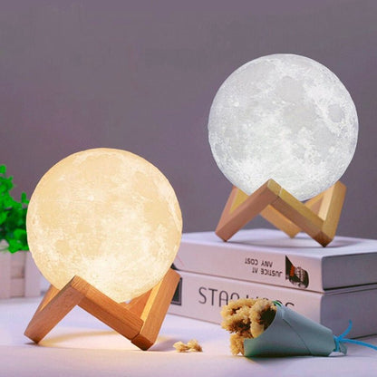 Moon Table Lamp for Home Decor - Stylish Night Light for Office Use