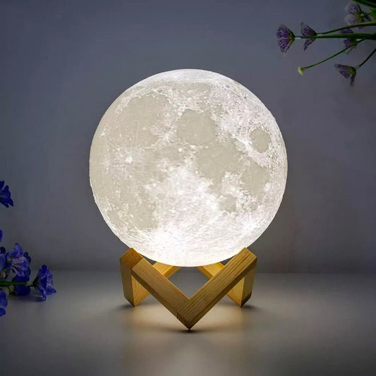 Moon Table Lamp for Home Decor - Stylish Night Light for Office Use