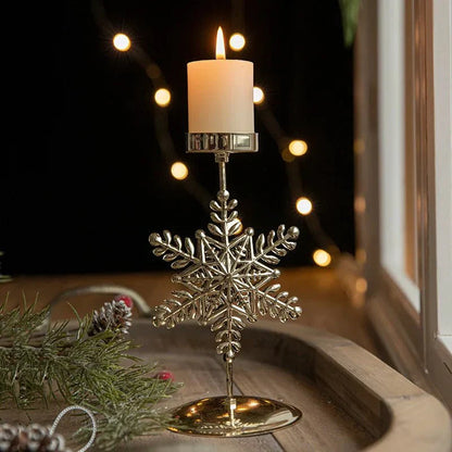 Christmas Tree and Star Tea Light Holder for Home Decor and Festive Ambiance