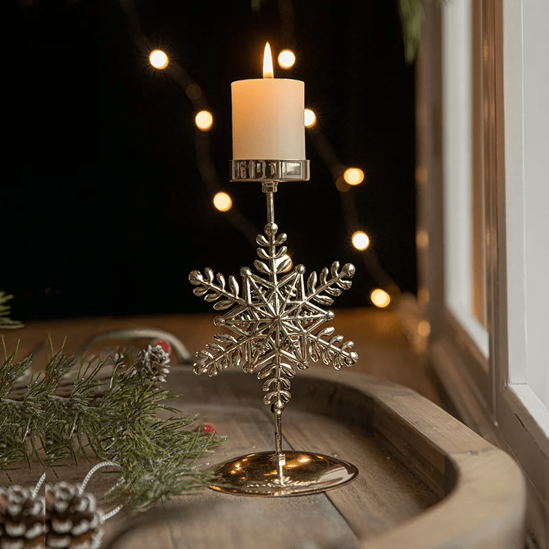 Christmas Tree and Star Tea Light Holder for Home Decor and Festive Ambiance