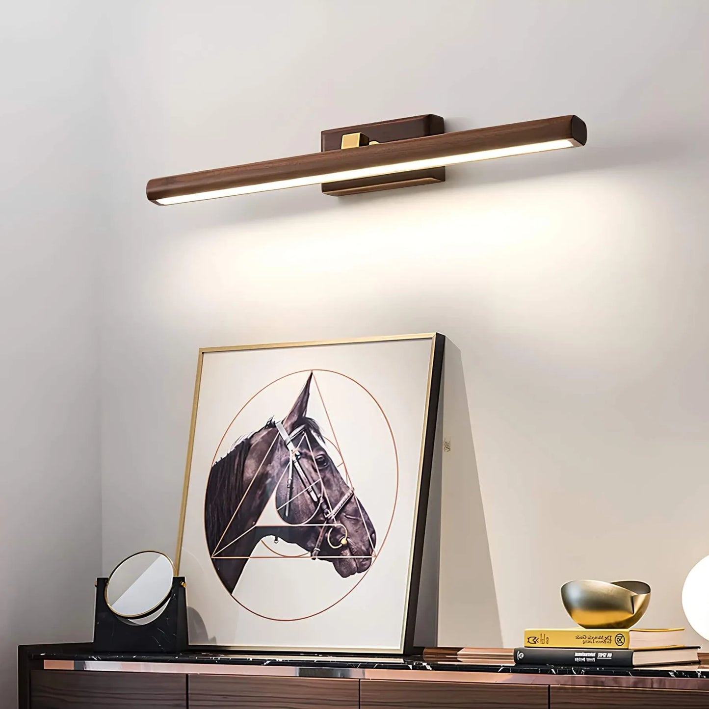 Wooden Wall Light Fixture - Elegant Design for Home and Office Decor