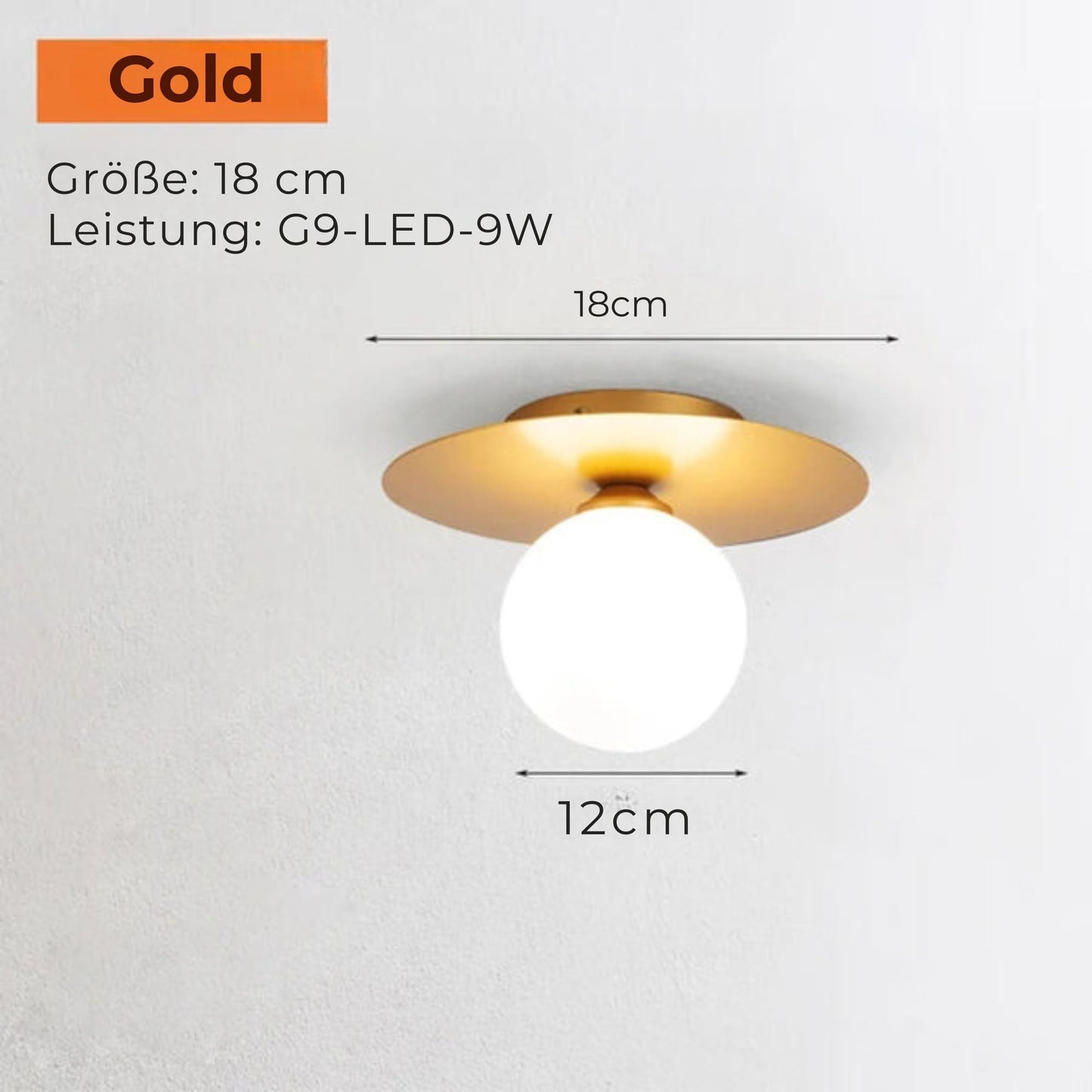 Timeless Golden LED Ceiling Light for Home and Office Decor