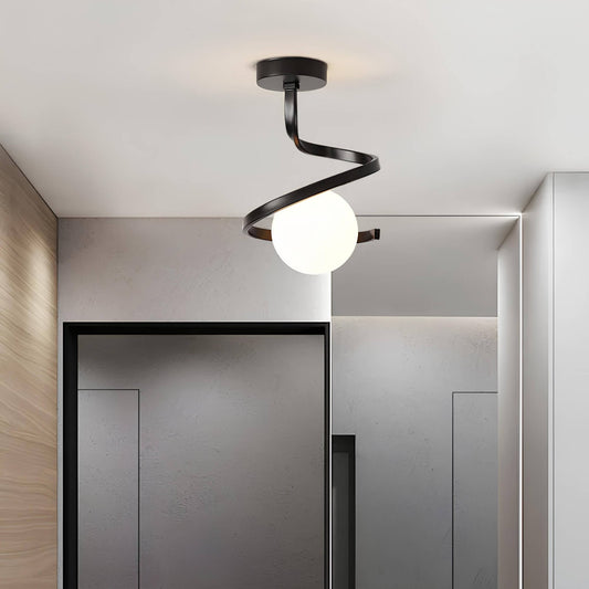 Dimmable LED Ceiling Light | Modern Spiral Design for Home & Office