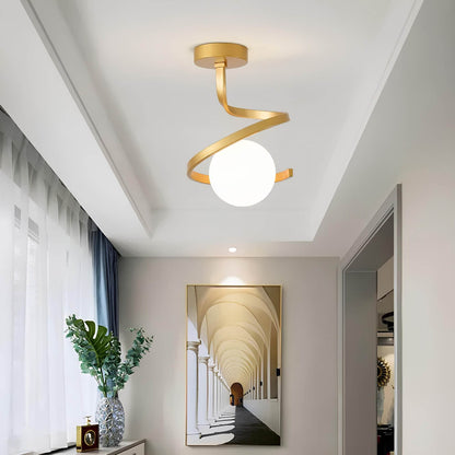 Dimmable LED Ceiling Light | Modern Spiral Design for Home & Office