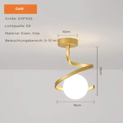 Dimmable LED Ceiling Light | Modern Spiral Design for Home & Office