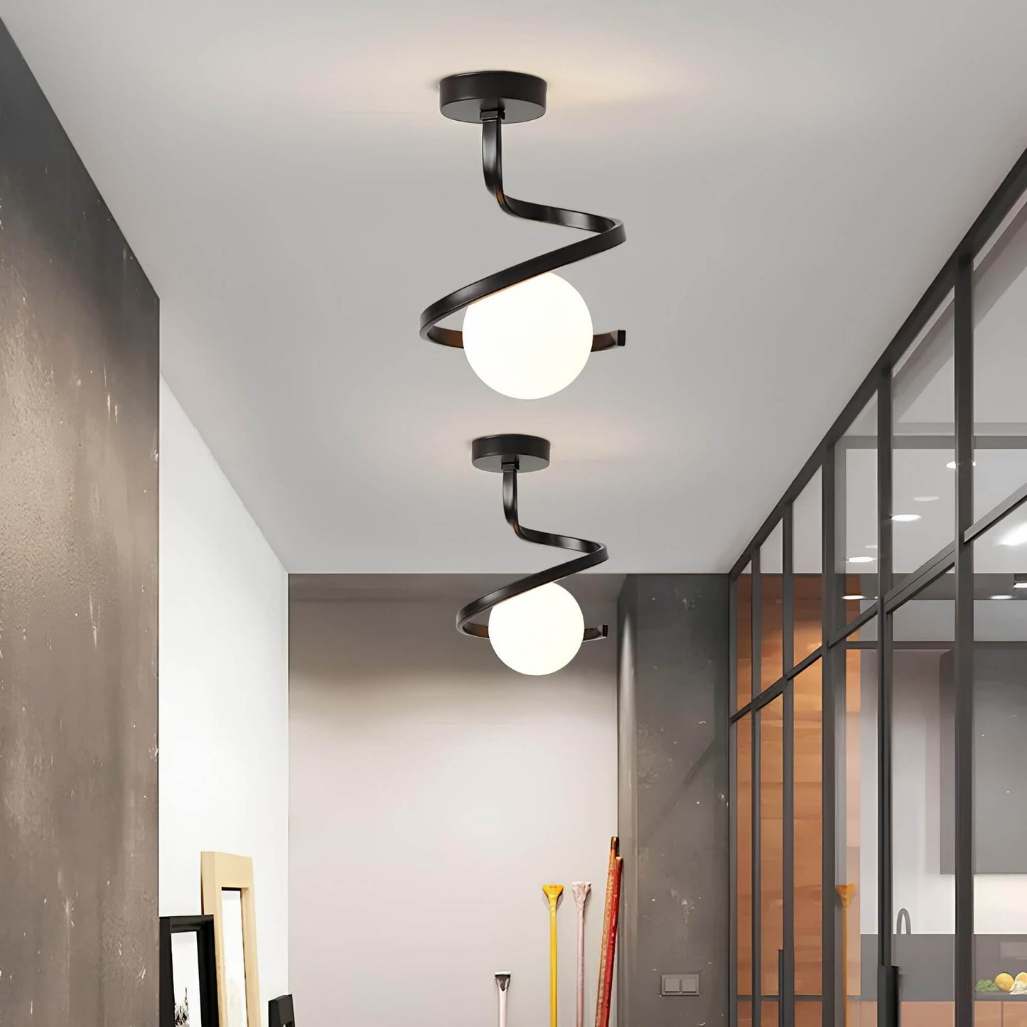 Dimmable LED Ceiling Light | Modern Spiral Design for Home & Office