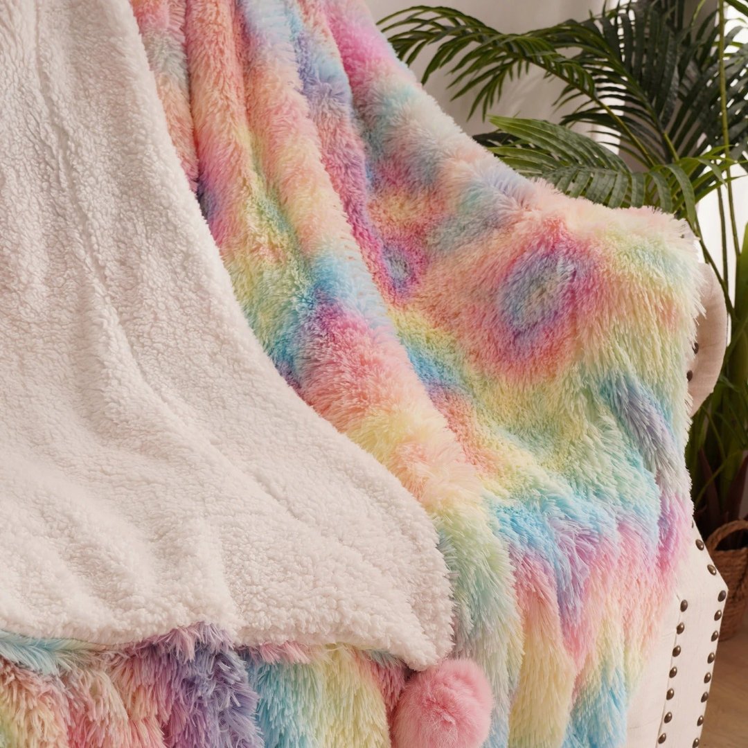 Plush Blanket for Cozy Comfort at Home or Office - Soft and Vibrant Design