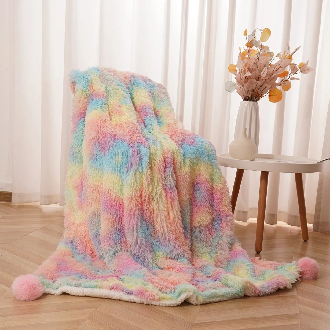 Plush Blanket for Cozy Comfort at Home or Office - Soft and Vibrant Design