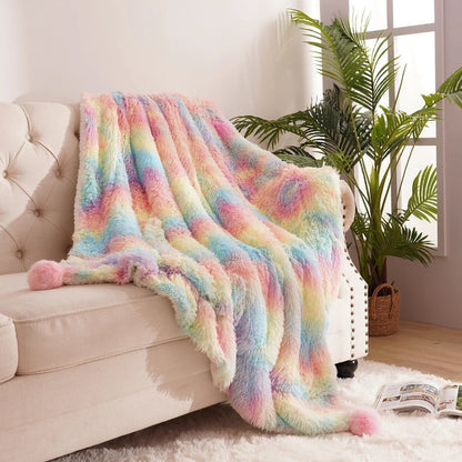 Plush Blanket for Cozy Comfort at Home or Office - Soft and Vibrant Design