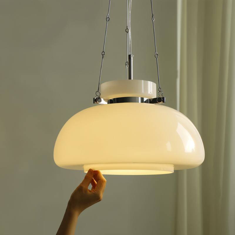 Pendant Light for Stylish Interiors - Modern Milky Glass Design for Home and Office