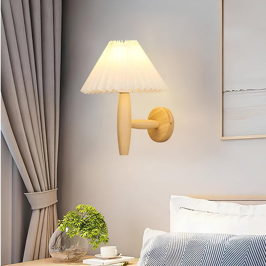 LED Wall Sconce – Modern Wooden Indoor Lighting Fixture for Home Office Decor