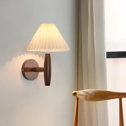 LED Wall Sconce – Modern Wooden Indoor Lighting Fixture for Home Office Decor