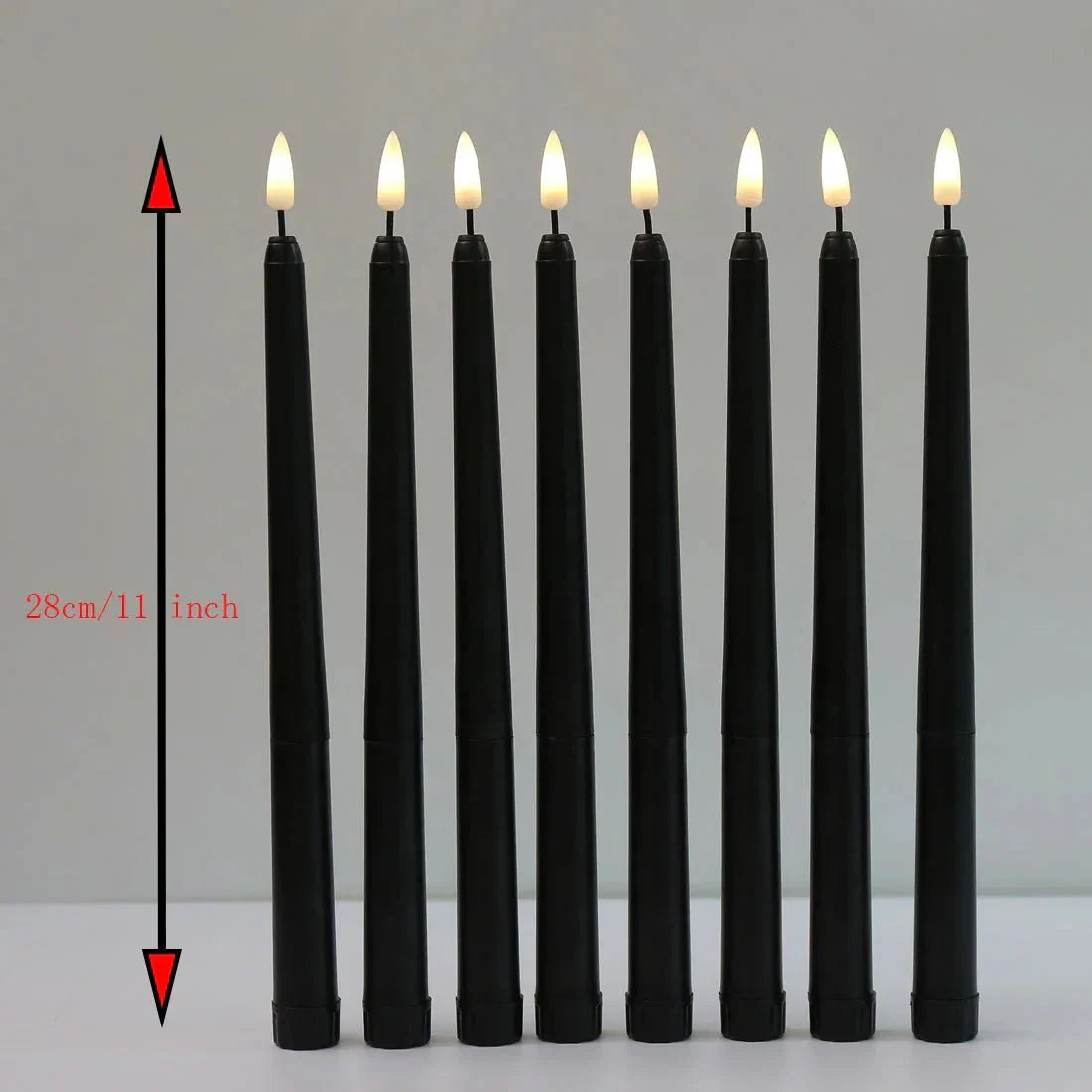 Black LED Candles with Remote for Halloween Decor and Ambiance