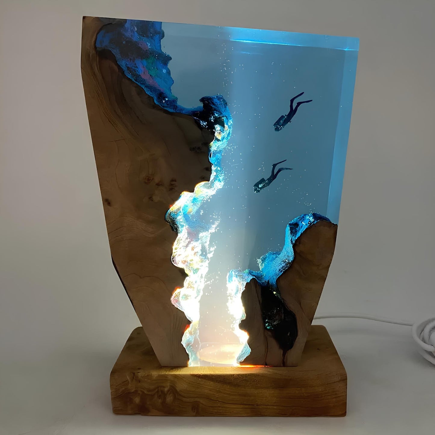 Ocean Table Lamp – Artistic Blue Design for Home and Office Decor