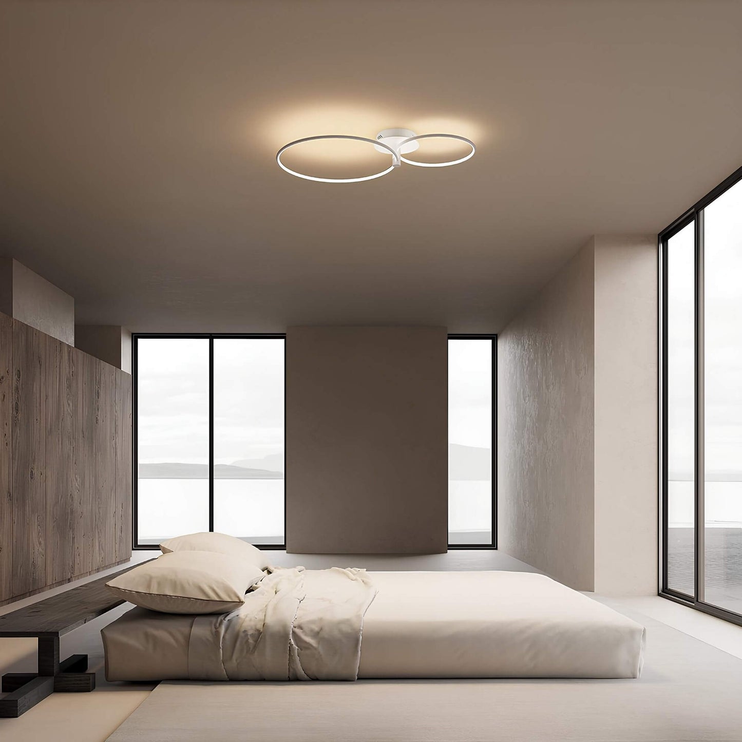 LED Ceiling Light with Dimming Function for Modern Home and Office Use