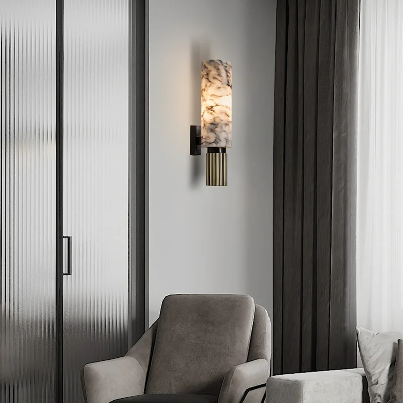 Marble Wall Sconce – Modern Indoor Lighting Fixture for Home and Office Decor