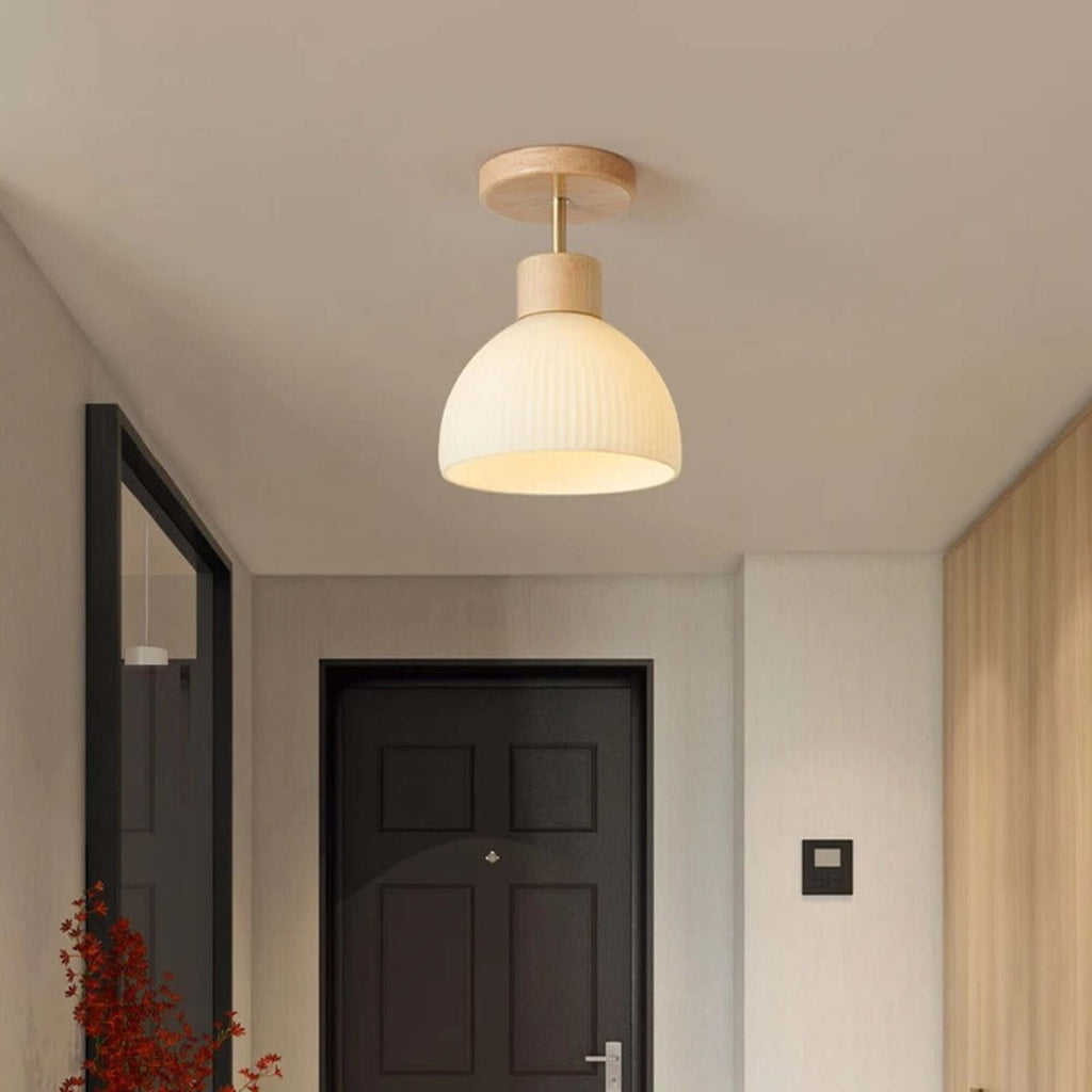 Natural Wood Ceiling Light for Modern Home Ambience and Style