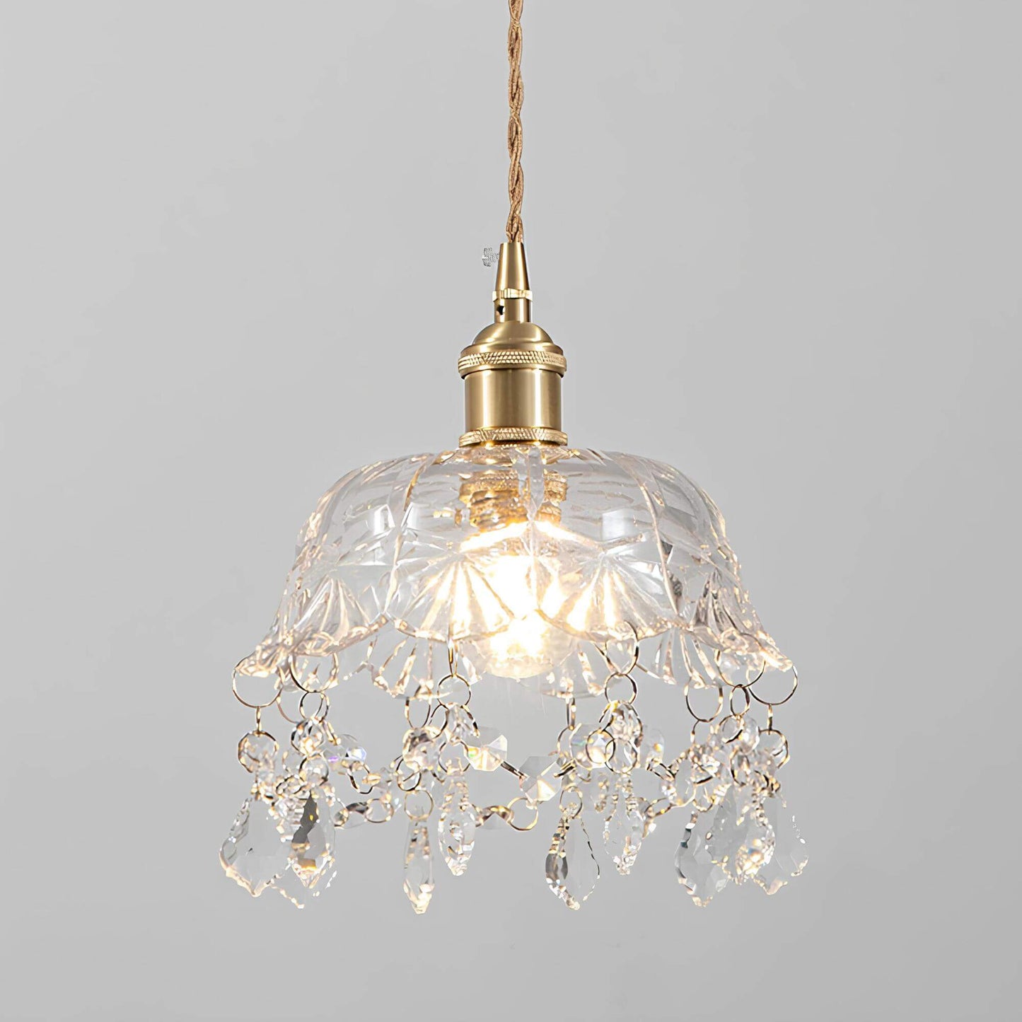 Modern Glass Crystal Ceiling Light for Elegant Home and Office Spaces