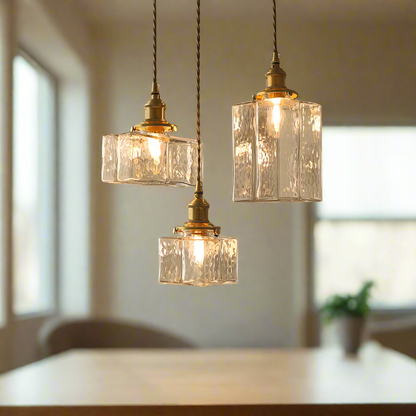 Retro Glass Pendant Light for Home and Office Decor, Stylish Illumination