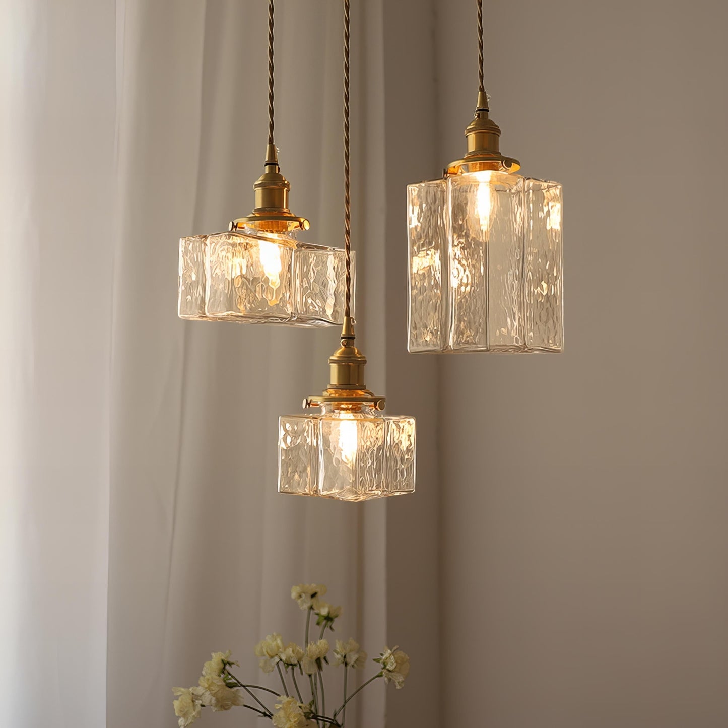 Retro Glass Pendant Light for Home and Office Decor, Stylish Illumination