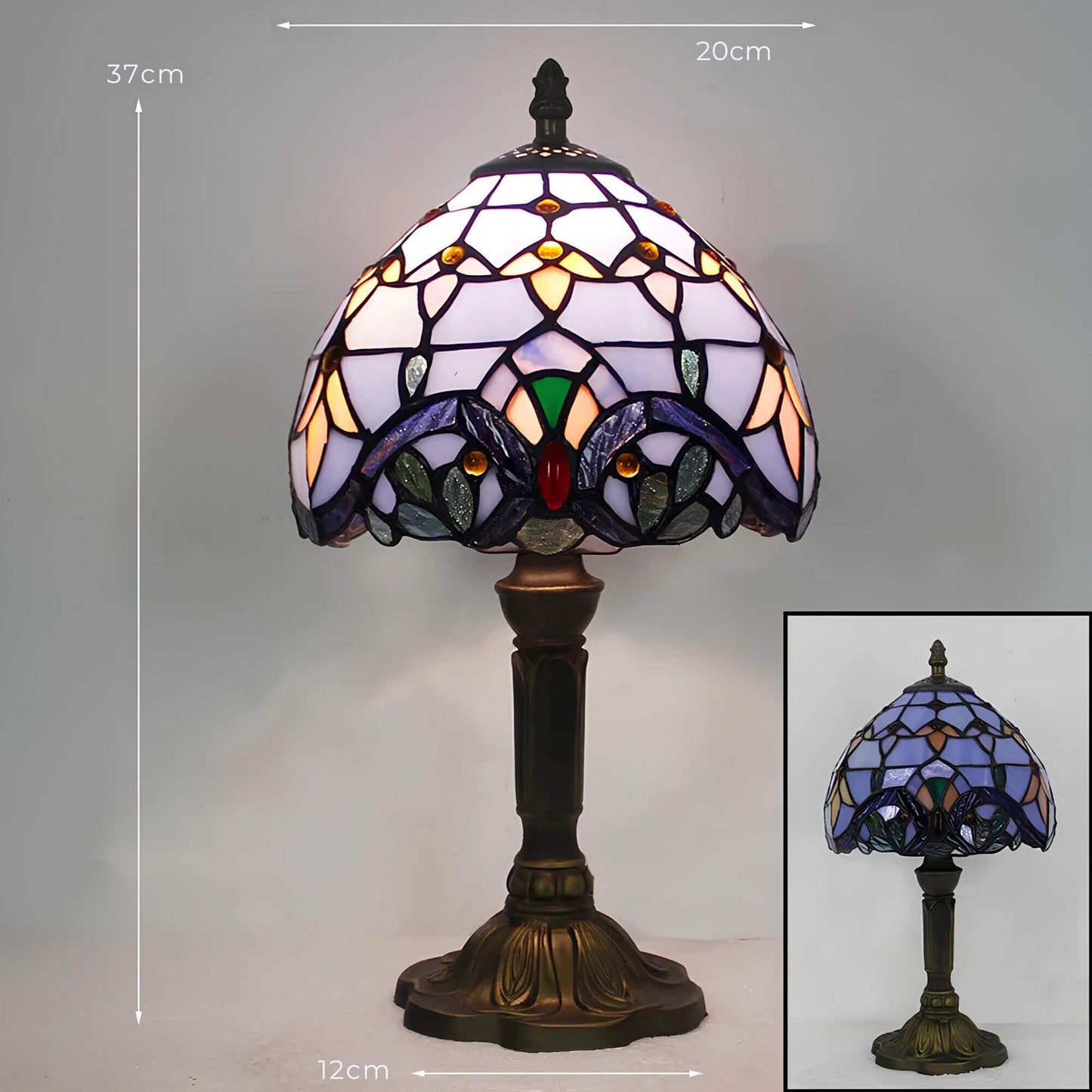 Stained Glass Table Lamp for Home Decor – Luminous Lighting Accent