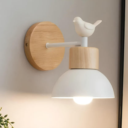 Rustic Wood Wall Light in Scandinavian Style for Home and Office Decor