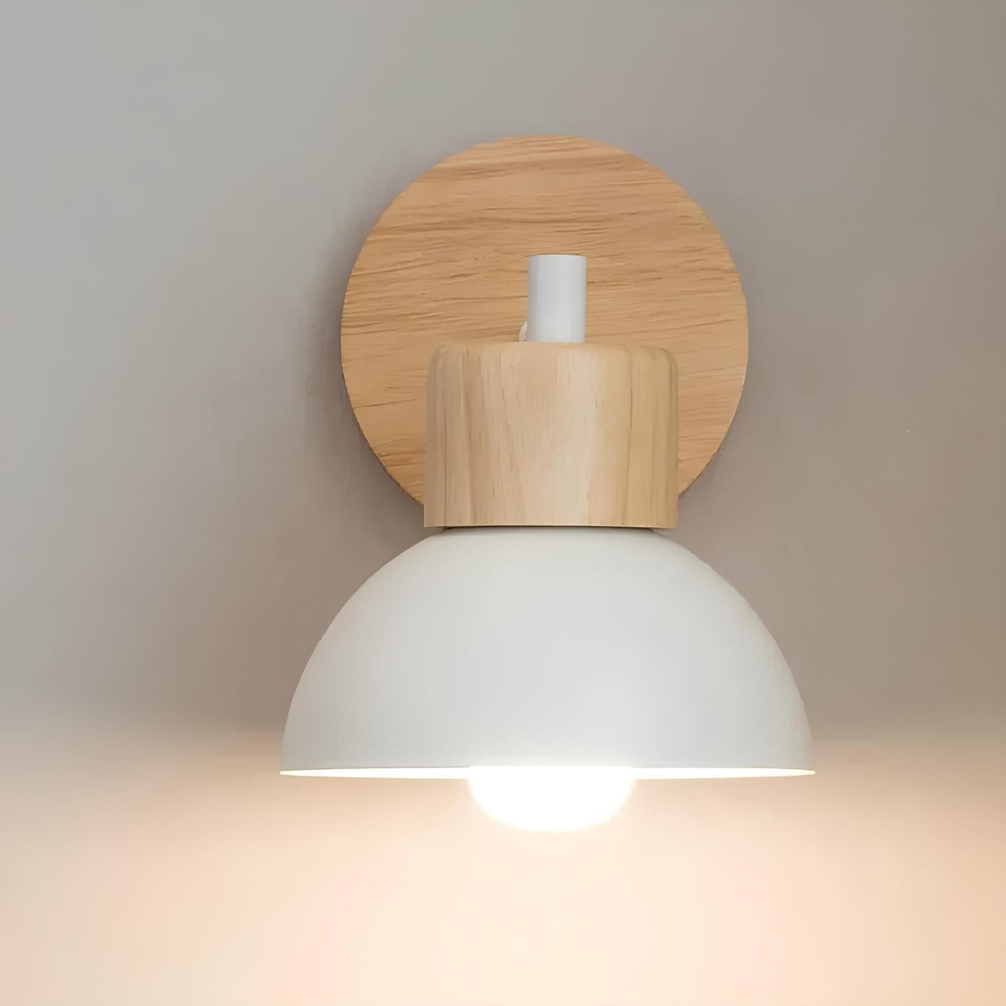 Rustic Wood Wall Light in Scandinavian Style for Home and Office Decor