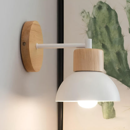 Rustic Wood Wall Light in Scandinavian Style for Home and Office Decor